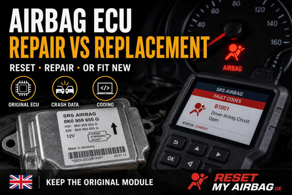 airbag module repair vs replacement: which is better after a crash airbag ecu repair vs replacement featured
